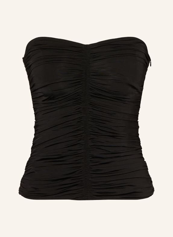 REISS Off-shoulder top MARINA with ruffles BLACK
