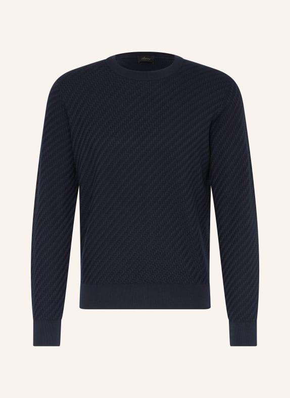Brioni Sweater with silk DARK BLUE