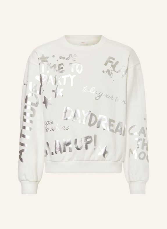 s.Oliver RED sweat-shirt ÉCRU / ARGENT