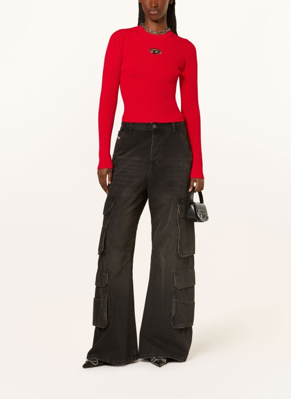 DIESEL Pullover M-VALARI mit Cut-out ROT