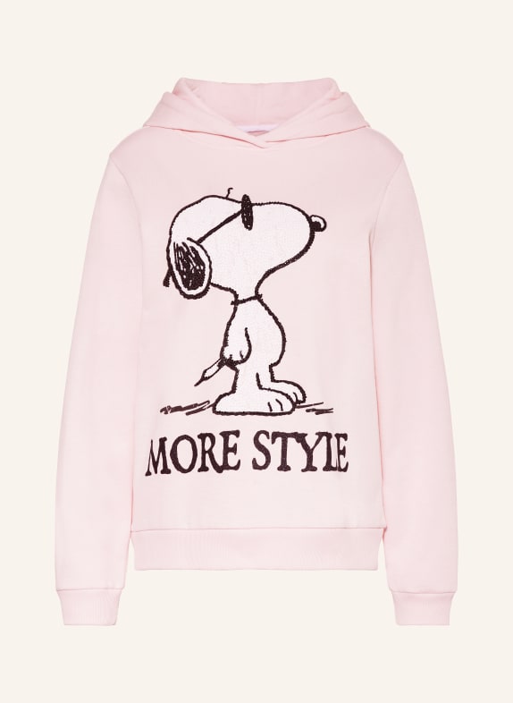 FrogBox Hoodie mir Schmucksteinen ROSA/ SCHWARZ/ WEISS