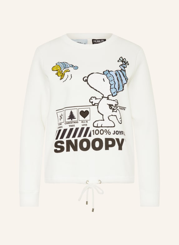 FrogBox Sweatshirt mit Schmucksteinen WEISS/ SCHWARZ/ BLAU