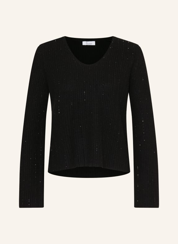 Princess GOES HOLLYWOOD Pullover mit Cashmere und Schmucksteinen SCHWARZ