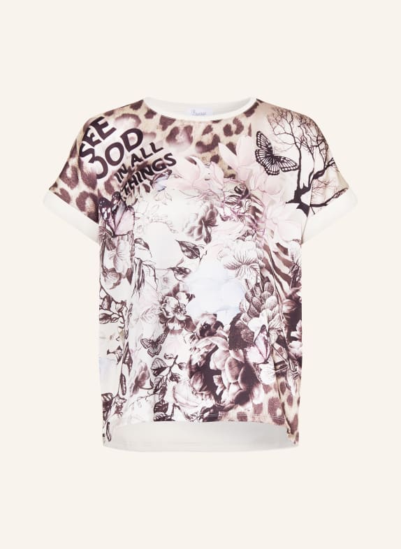 Princess GOES HOLLYWOOD Blusenshirt im Materialmix CREME/ DUNKELBRAUN/ HELLROSA