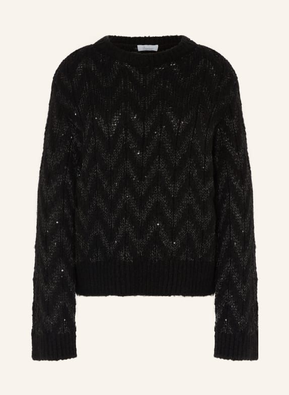 Princess GOES HOLLYWOOD Pullover mit Pailletten SCHWARZ
