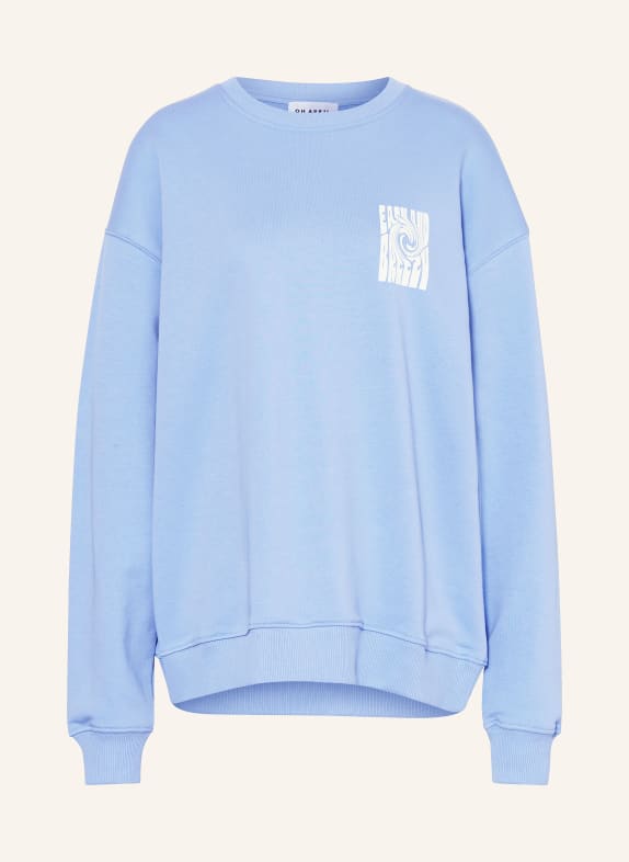 OH APRIL Oversized sweatshirt LIGHT BLUE/ WHITE