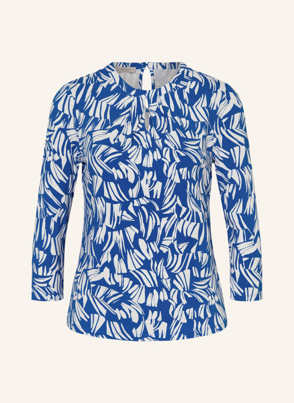 HOBBS Shirt blouse JULIA with 3/4 sleeves BLUE/ WHITE