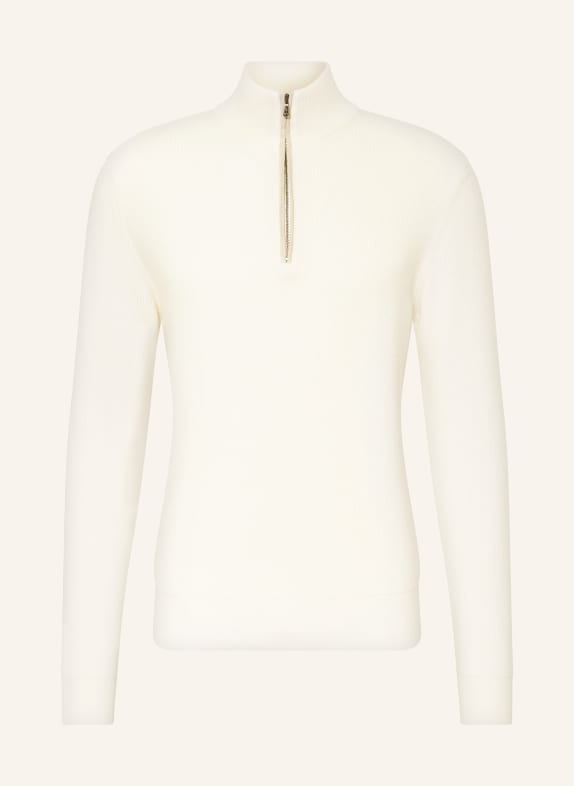 FIORONI Cashmere half-zip sweater WHITE