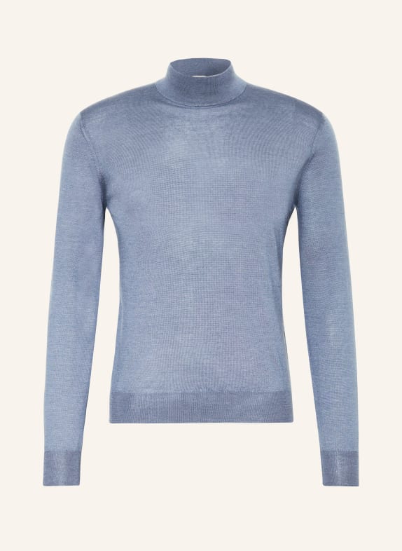 FIORONI Cashmere-Pullover mit Seide BLAUGRAU