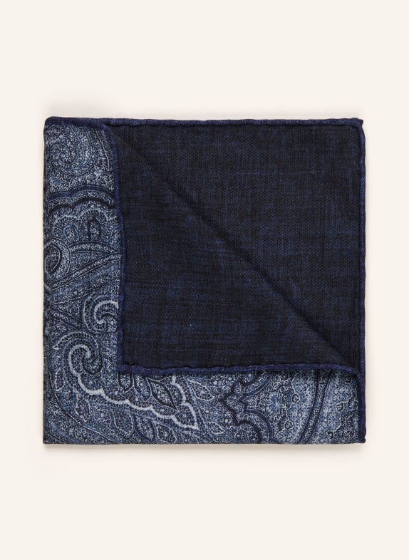 BRUNELLO CUCINELLI Pocket square in silk WHITE/ DARK BLUE