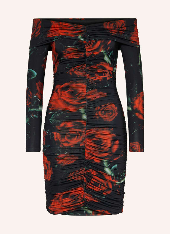 GUESS Off-shoulder dress MIRIANA BLACK/ RED
