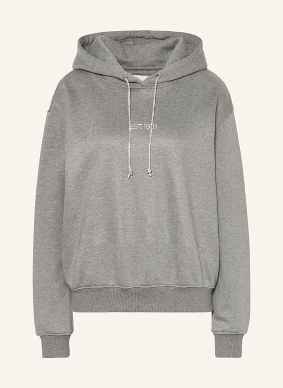 GUESS Hoodie mit Schmucksteinen GRAU