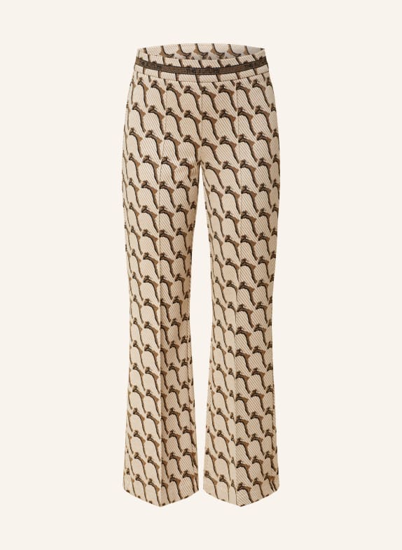 CAMBIO Bootcut-Hose FAITH mit Glitzergarn CREME/ SCHWARZ/ GOLD