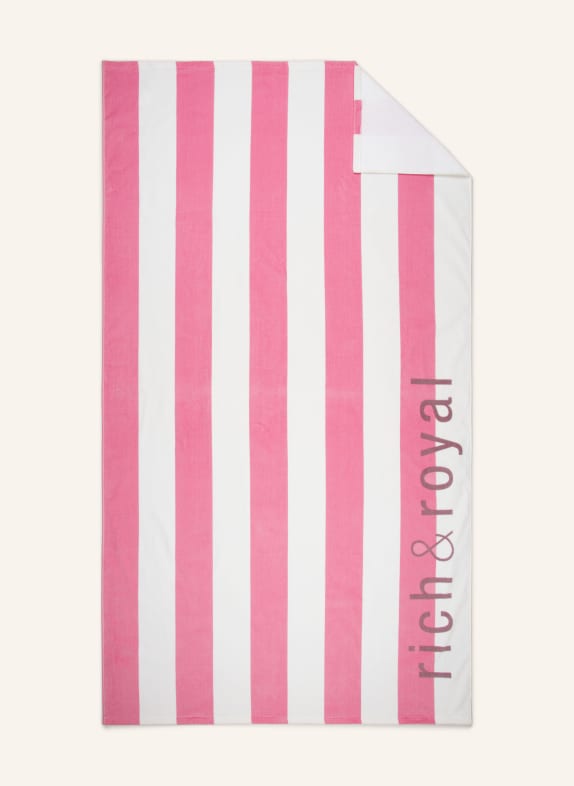 rich&royal Beach towel PINK/ ECRU