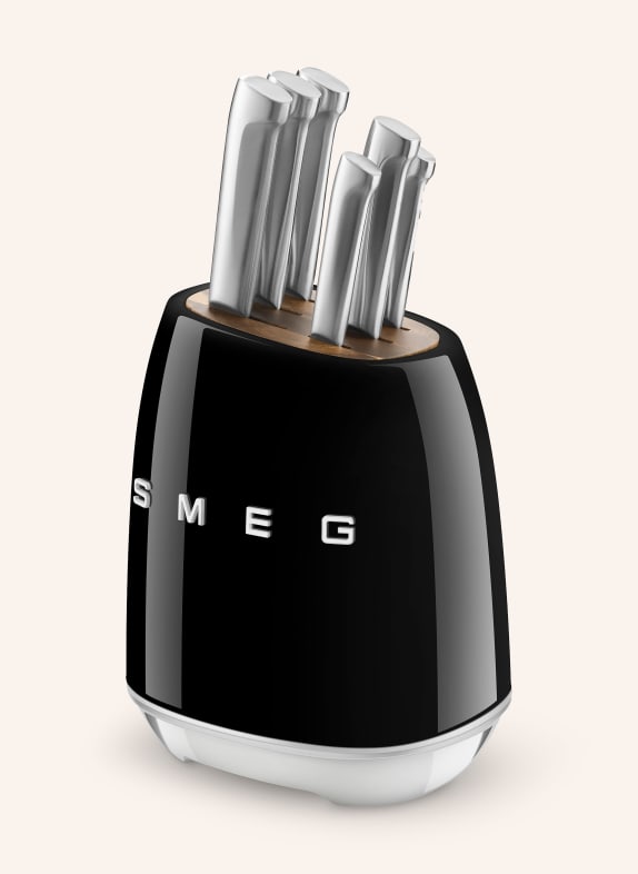 SMEG 7-tlg. Messerblock KBSF02 SCHWARZ