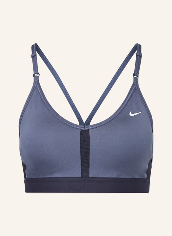 Nike Sports bra INDY with mesh BLUE GRAY/ DARK BLUE