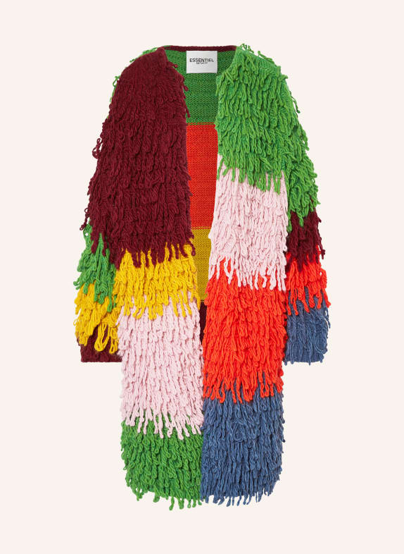 ESSENTIEL ANTWERP Knit cardigan GINGLE GREEN/ ORANGE/ ROSE