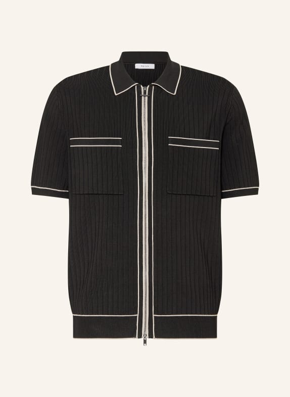 REISS Knit shirt CHRISTOPHE slim fit BLACK