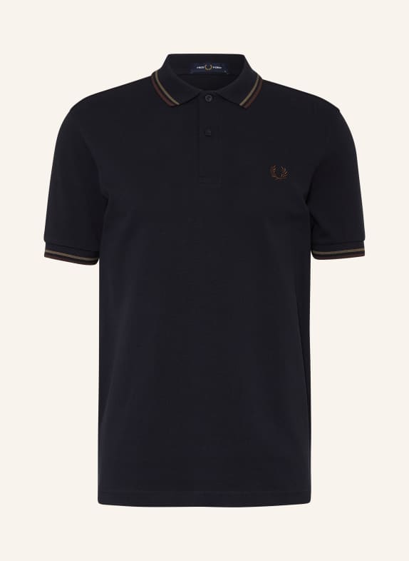 FRED PERRY Piqué-Poloshirt DUNKELBLAU