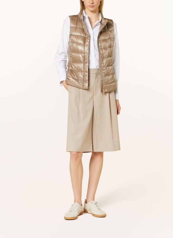 HERNO Down vest GIULIA TAUPE