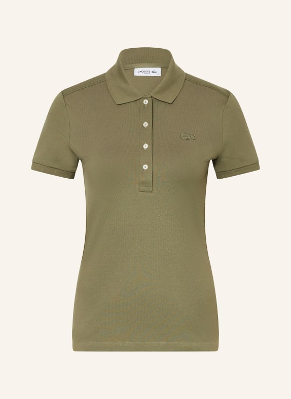 LACOSTE Piqué-Poloshirt Slim Fit KHAKI