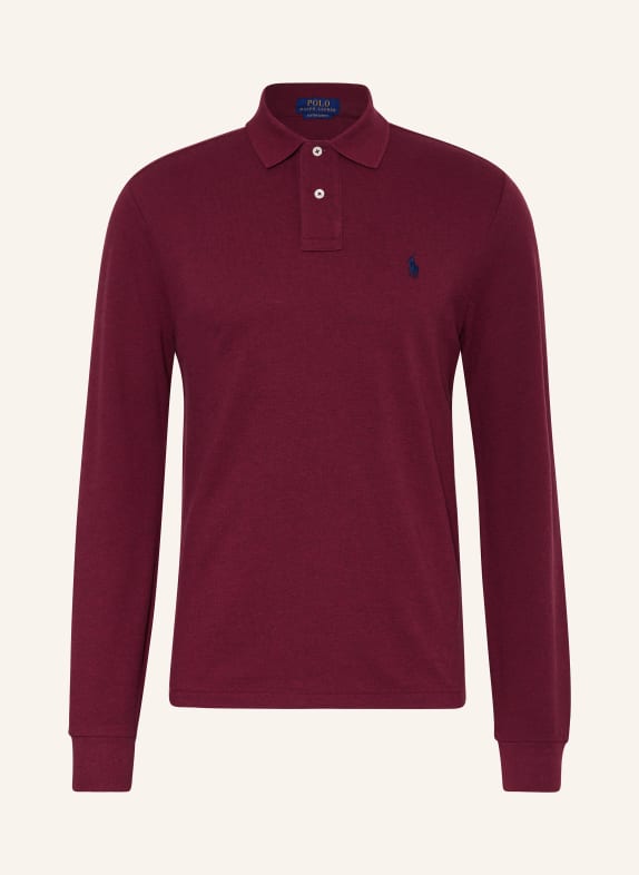 POLO RALPH LAUREN Piqué-Poloshirt Custom Slim Fit DUNKELROT