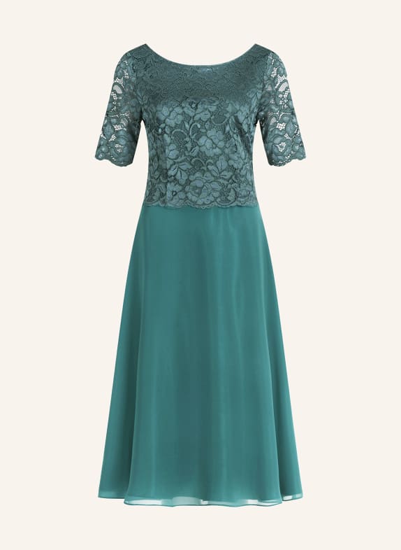 Vera Mont Cocktail dress with lace trim TEAL