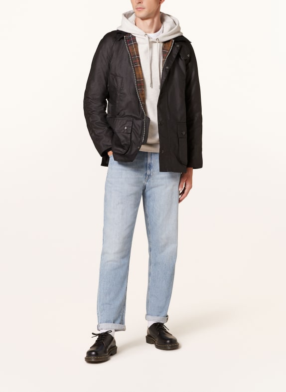 Barbour Fieldjack ASHBY WAX ZWART