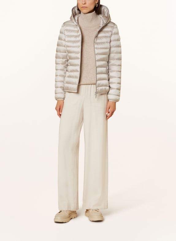 SAVE THE DUCK Quilted jacket IRIS ALEXIS BEIGE/ LIGHT GRAY