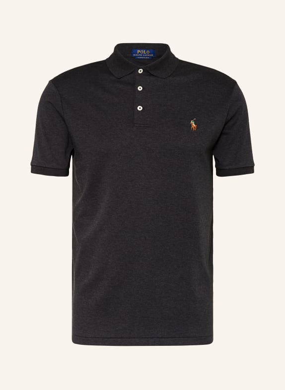 POLO RALPH LAUREN Koszulka polo z dżerseju custom slim fit CZIEMNOSZARY