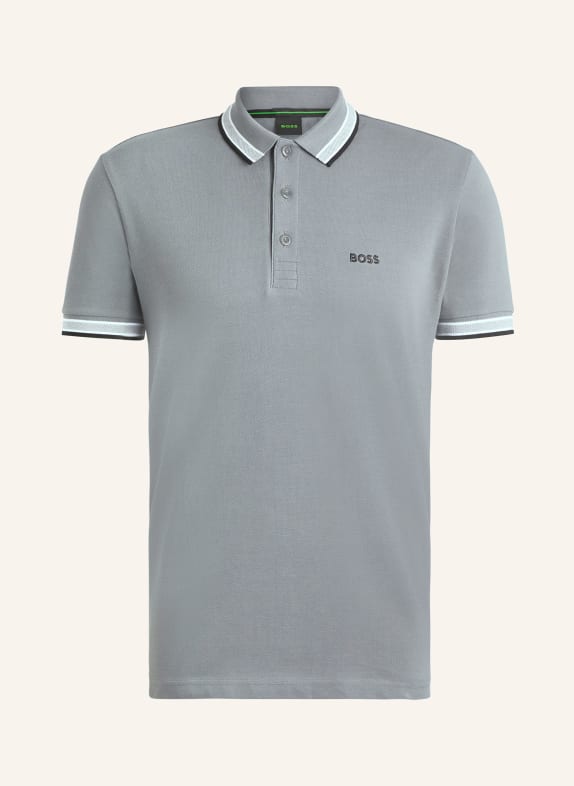 BOSS Piqué polo shirt PADDY CURVED regular fit GRAY