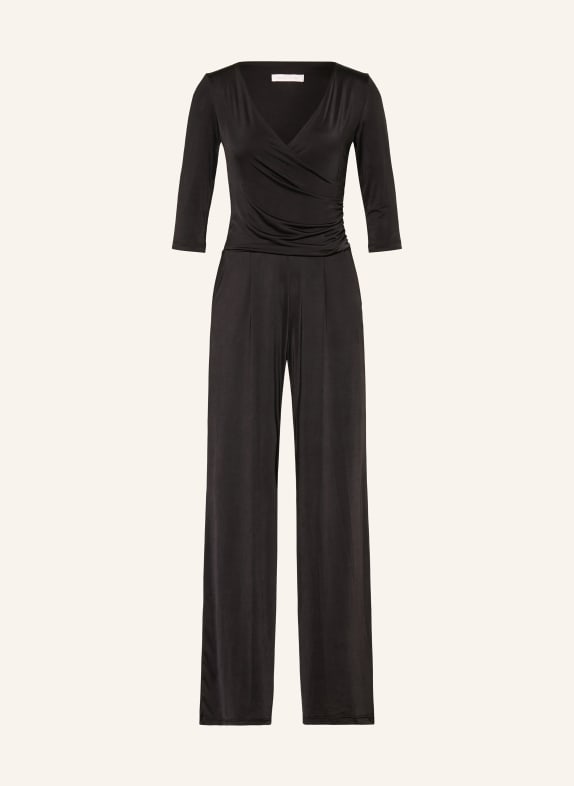 marivie Jersey jumpsuit JUMP IN! with 3/4 sleeves BLACK