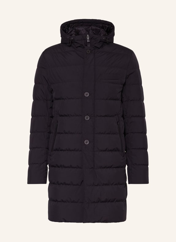 HERNO LAMINAR Down jacket with removable hood BLACK