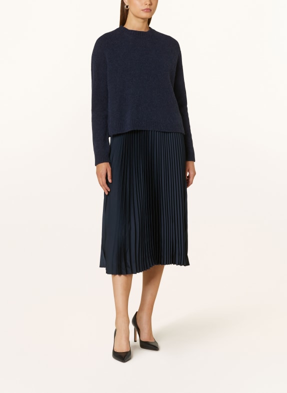 BOSS Sweter FEBISAN z dodatkiem alpaki GRANATOWY