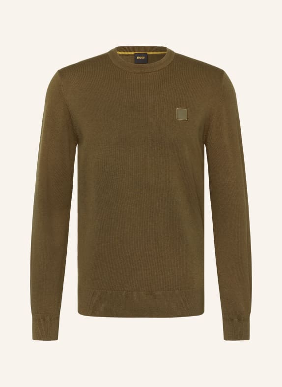 BOSS Sweter KANOVANO KHAKI