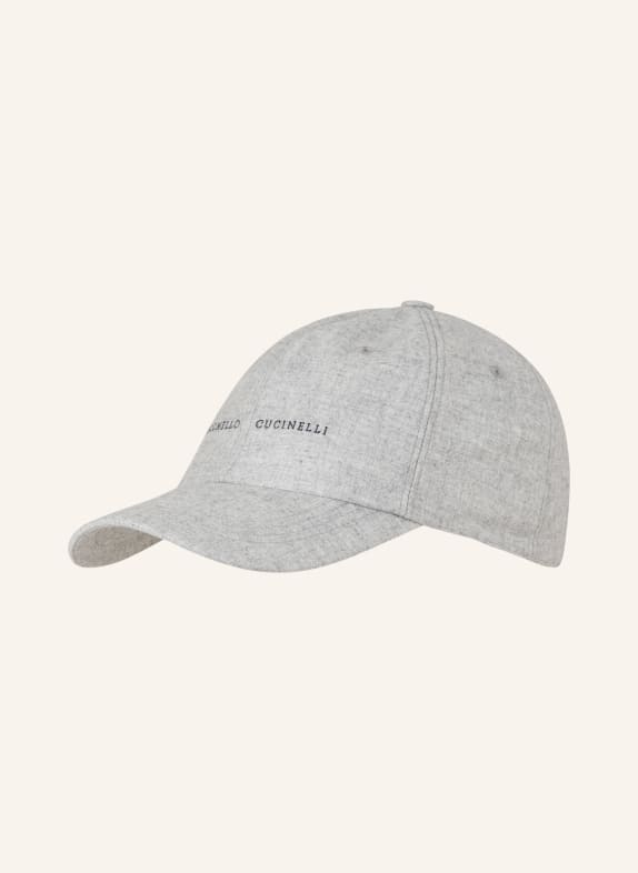 BRUNELLO CUCINELLI Cashmere-Cap HELLGRAU