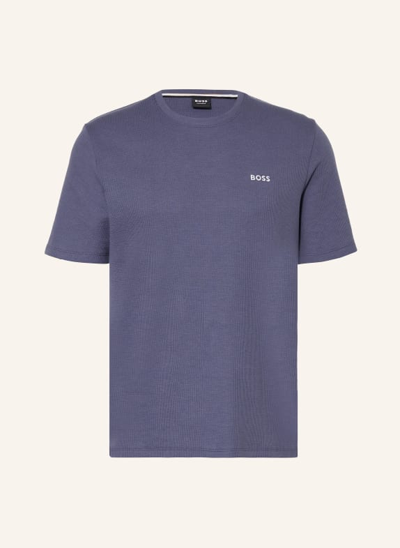 BOSS Schlafshirt WAFFLE BLAU