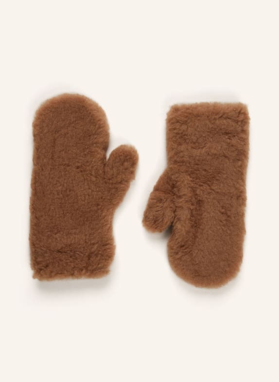 Max Mara Teddy mittens OMBRATO with camel hair CAMEL