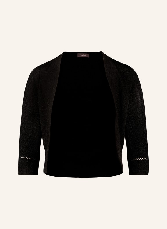 Vera Mont Knitted bolero with 3/4 sleeves and glitter thread BLACK