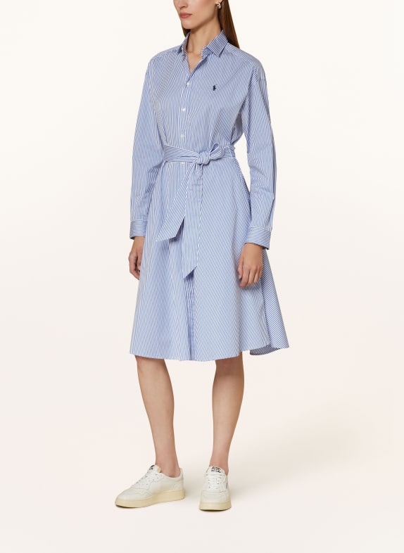 POLO RALPH LAUREN Shirt dress WHITE/ BLUE