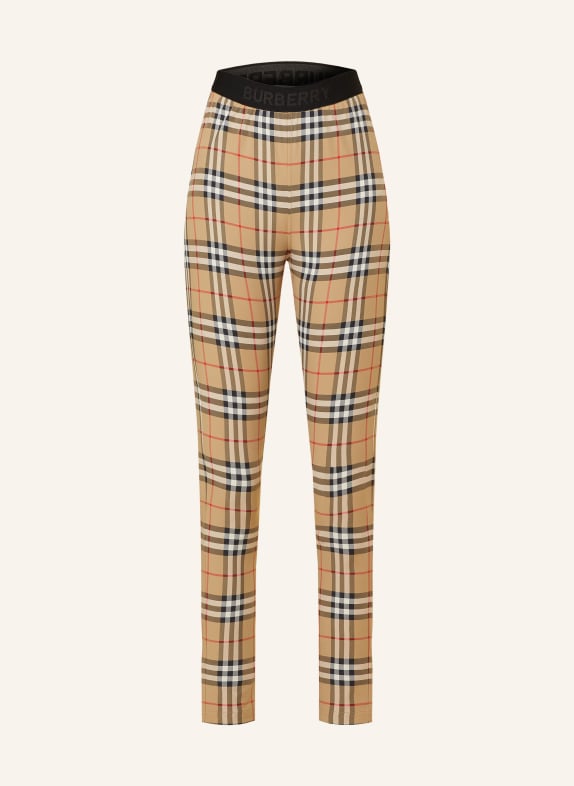 BURBERRY Leggings BELVOIR BEIGE/ RED