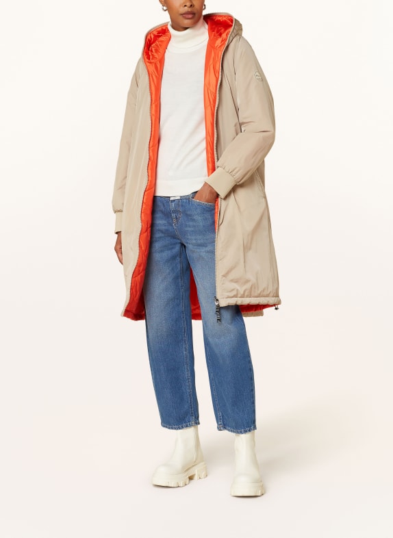 No.1 Como Parka NORA zum Wenden BEIGE/ ORANGE