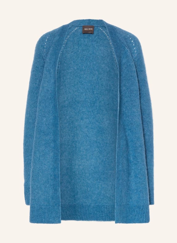 MOS MOSH Knit cardigan THORA with alpaca BLUE