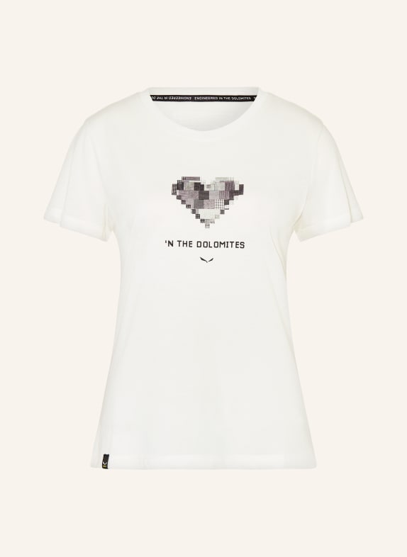 SALEWA T-Shirt PURE HEART ECRU