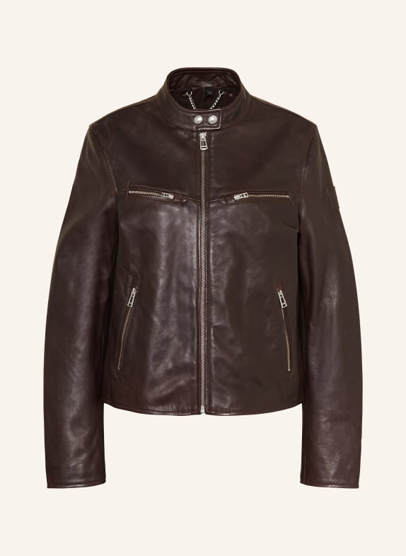 BELSTAFF Leather jacket PINE DARK BROWN