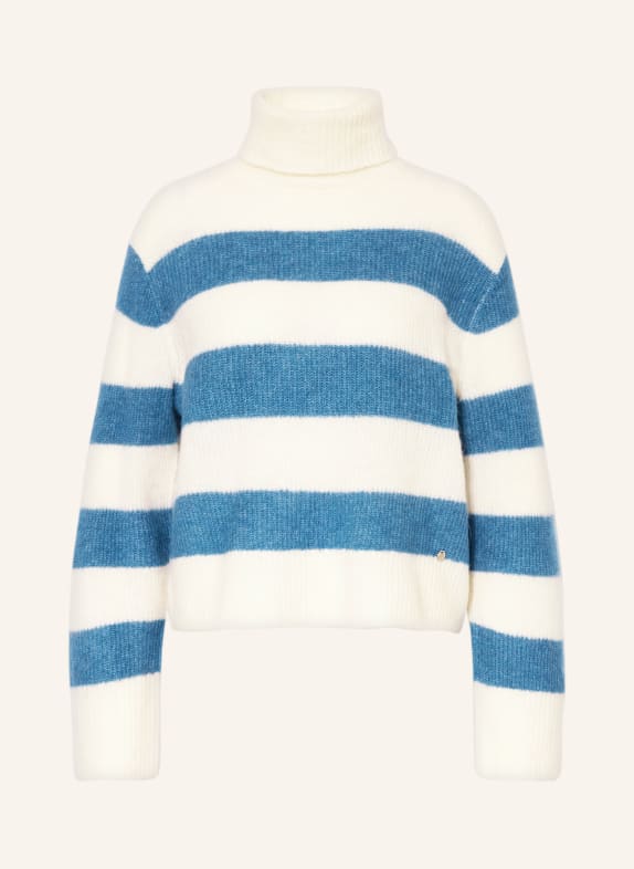 MOS MOSH Rollkragenpullover AIDY WEISS/ BLAU