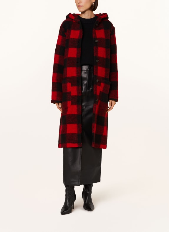 WOOLRICH Mantel GENTRY SCHWARZ/ ROT