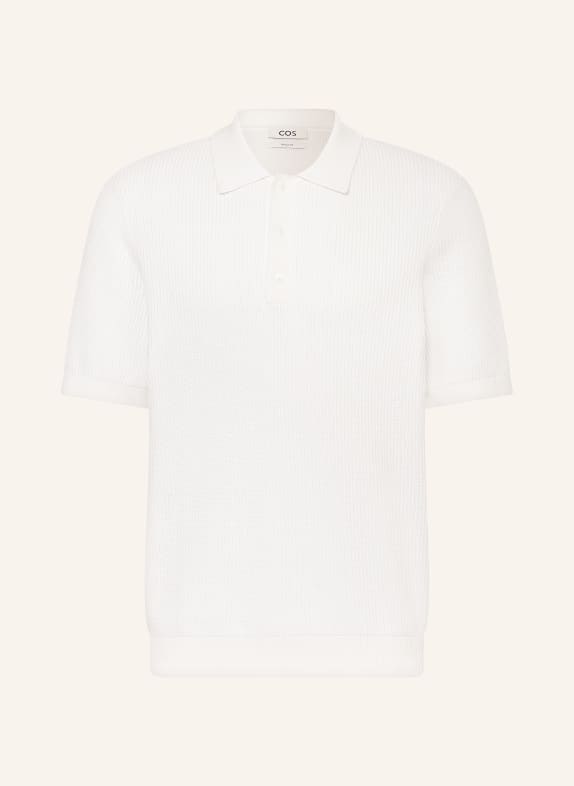 COS Strick-Poloshirt WEISS