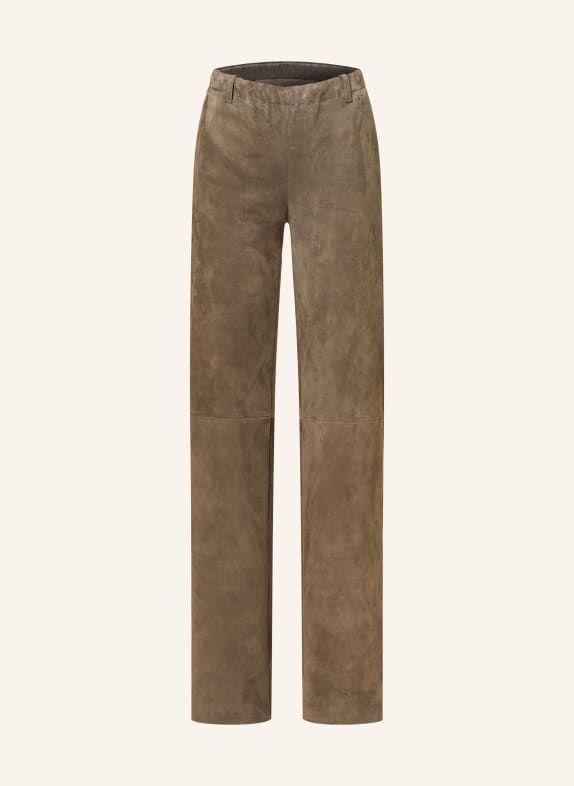 STOULS Leather pants OSWALD GRAY