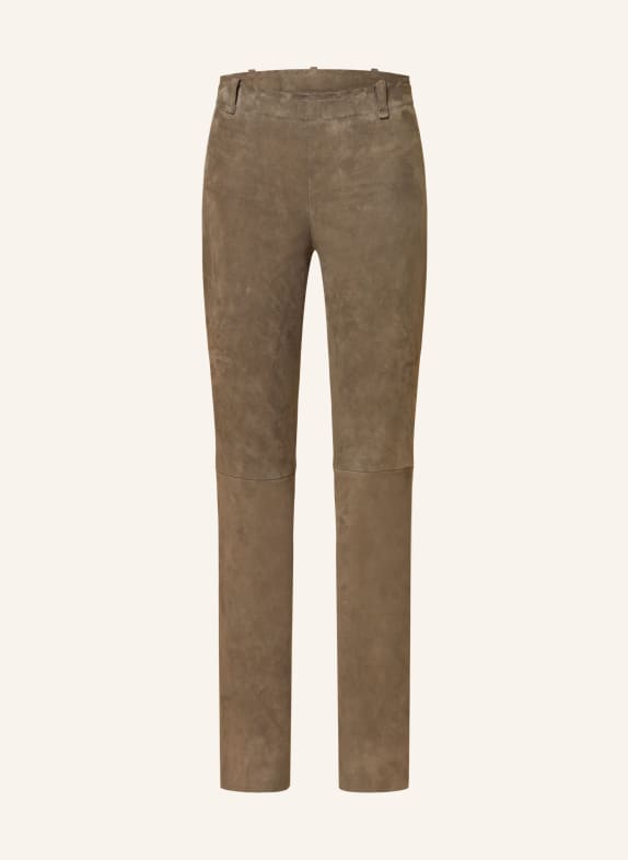 STOULS Leather trousers GRAY